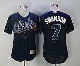 Atlanta Braves #7 Dansby Swanson Navy Blue Flexbase Collection Stitched Jersey,baseball caps,new era cap wholesale,wholesale hats